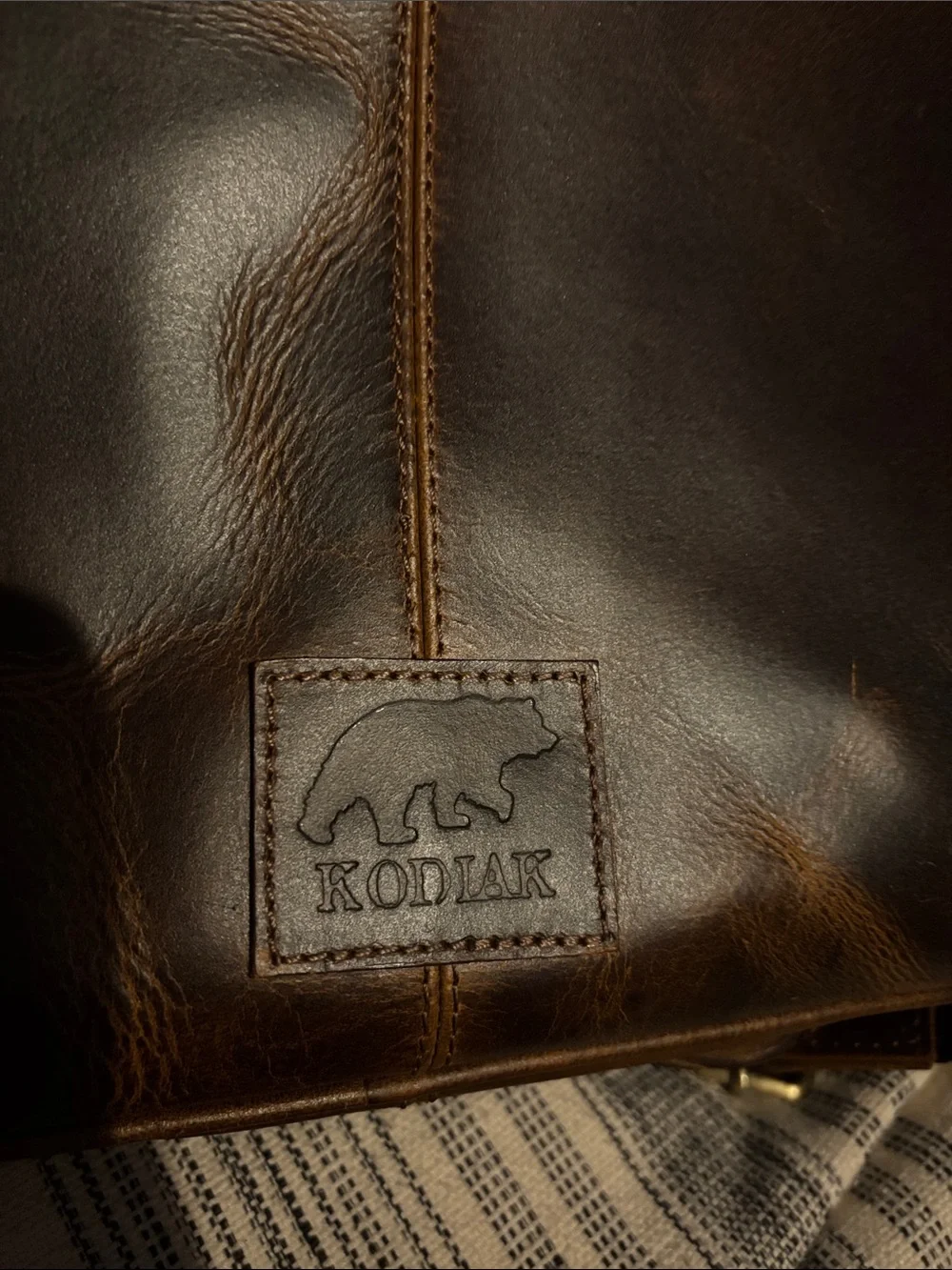 KASILOF Messenger Kodiak Leather Bag